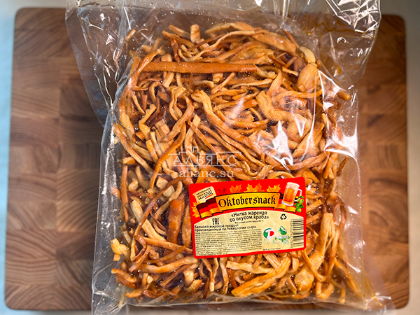 Нитка ЖАРЕНАЯ "Краб" Oktobtersnak 1 кг (сырный продукт) в Солнцево